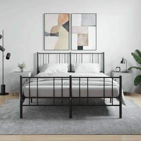 Comodini 2 Pz Grigio Cemento 40x40x50 Cm İn Legno Multistrato /