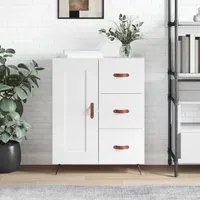 Credenza 69,5x34x90 cm in Legno Multistrato Bianco Lucido 830230