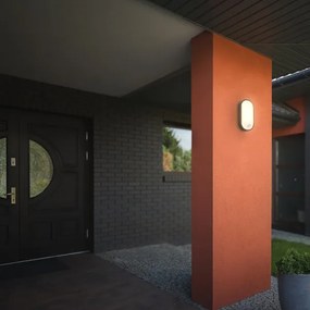 Brilo - Lampada da parete LED per esterni con sensore di movimento LED/12W/230V IP65 nera