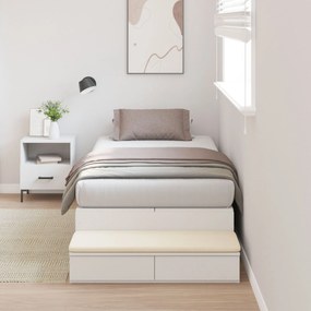 Struttura letto contenitore  bianco legno ingegnerizzato
