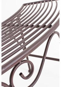 Panchina da giardino in metallo nero e marrone Fuego - Garden Pleasure