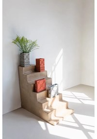 Vaso in cemento grigio chiaro Graphic - Zuiver