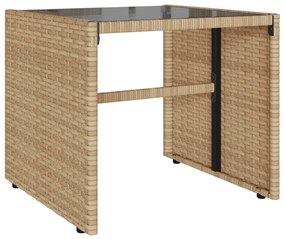 Set divano da giardino 4 pz con cuscini beige in polyrattan