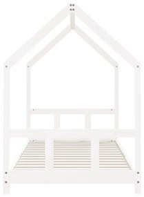 Giroletto per bambini bianco 90x200cm in legno massello di pino