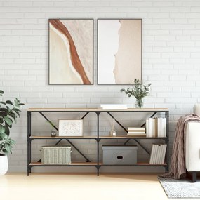 Tavolo Consolle Rovere Sonoma 160x30x75 Cm Multistrato E Ferro /