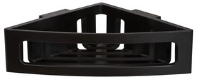 Mensola angolare nera autoportante in plastica per il bagno Bralia - Wenko