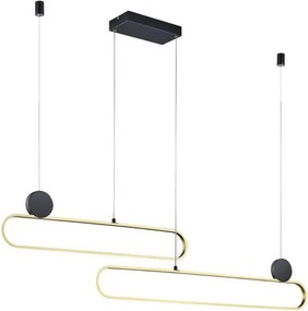 Trio - LED dimmerabile lampada a sospensione con cavo GRANT LED/54W/230V 2300/3000/4000K nero/oro