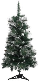 Albero di Natale Artificiale Supporto Verde e Bianco 90 cm PVC