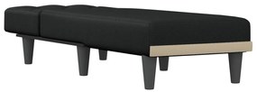 Chaise longue in tessuto nero