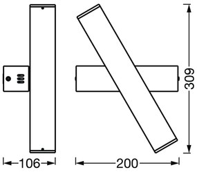 Ledvance - Applique LED dimmerabile SMART+ CROSS 2xLED/6W/230V Wi-Fi
