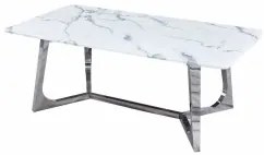 Tavolino da Caffè DKD Home Decor Argentato Marmo Acciaio Plastica 127 x 70 x 43 cm