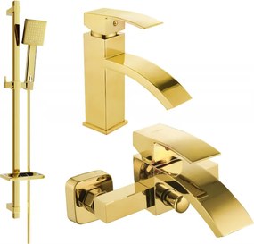 Mexen Libra DQ45 set da bagno, dorato - 745103DQ45-50