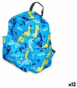 Zaino Scuola Dinosauri Multicolore 28 x 12 x 22 cm (12 Unità)