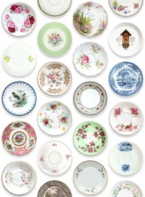 studio ditte Carta da parati Porcelain Colorful - Porcelain Colorful