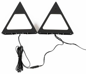 Lampada LED per mobili Prios Odia, nera, 2 pezzi.