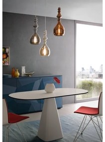 Redo 01-2938 - Lampadario a sospensione su cavo AMBIX 1xE27/42W/230V Ø 18 cm grigio