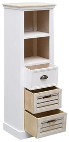 Set mobili da bagno 5 pz in legno massello bianco