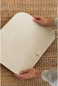 Cesta per il bucato color crema in tessuto Bamboo/Linen – Bigso