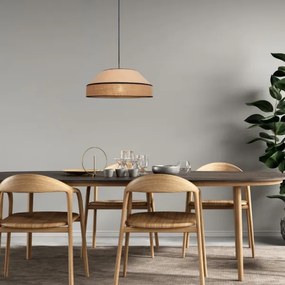 Lampadario a sospensione con filo MANISO 1xE27/60W/230V diametro 45 cm beige