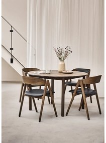 Tavolo da pranzo rotondo pieghevole in rovere marrone scuro ø 120 cm Noor - Hammel Furniture