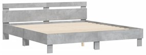 Giroletto testiera grigio cemento 200x200 cm legno multistrato