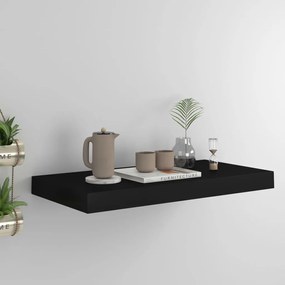 Scaffale A Parete Nero 50x23x3,8 Cm İn Mdf /