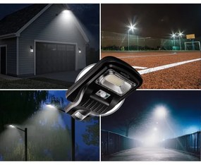 Lampada stradale solare LED con sensore LED/60W/6V 6500K IP65 + telecomando