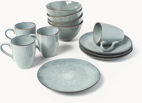Servizio di stoviglie fatto a mano Nordic Sea, 4 persone (12 pz)