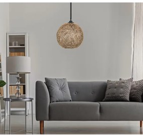 Lampadario su corda  JUTE 1xE27/60W/230V marrone