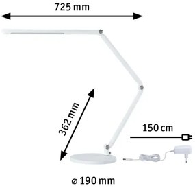 Paulmann 78911 - LED/10,6W Lampada da tavolo dimmerabile FLEXBAR 230V 3000/4000/6500K
