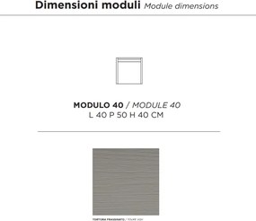 Mobile sospeso bagno 1 anta 40 cm in nobilitato PIAVE Tortora frassinato