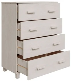 Credenza hamar bianca 79x40x103,5 cm in legno massello di pino