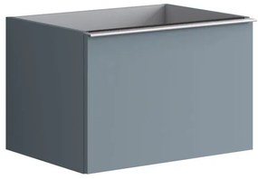 Mobile da bagno sospeso sotto lavabo L 60 x H 40 x P 45.5 cm blu laccato opaco, 2 cassetti Pixel plain