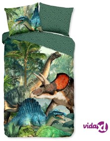 Good Morning Copripiumino per Bambini JURASSIC 140x200/220 cm Verde