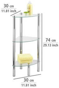 Scaffale ad angolo con 3 scomparti Angolo Yago - Wenko