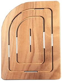 Pedana doccia in legno marino 74 x 55 cm stondato lato sinistro per piatto doccia 70 x 90