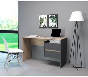 Scrivania con cassetti MARLO in rovere artisan/antracite