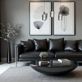 Lampadario a sospensione con filo ARCADIA 3xE27/60W/230V nero/fumé