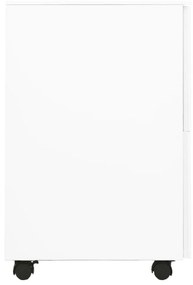 Schedario mobile bianco 39x45x67 cm in acciaio