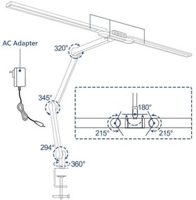 Brilagi - Lampada da tavolo LED dimmerabile con funzione Touch VARIO LED/24W/230V 3000-6500K bianco