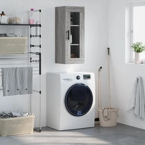 Mobile A Parete Grigio Sonoma 34,5x34x90 Cm /