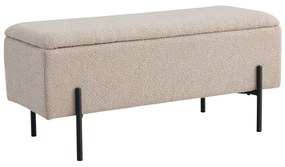 Panca beige in tessuto bouclé Watford - House Nordic