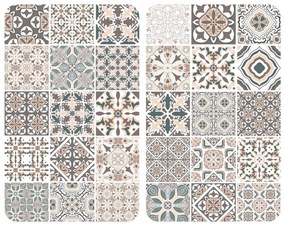 Set di 2 coperchi in vetro per fornello Universal Tile - Wenko