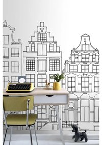 Fotomurale ESTA Case Amsterdam, nero 139X280 cm