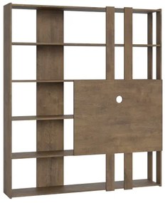 Libreria con porta TV in legno Noce 178x204h cm - KATO M