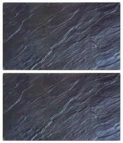 Taglieri 2 Pz Con Motivo Pietra Naturale İn Vetro Temperato /