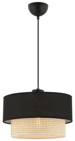 Lampadario a cavo ECHO 1xE27/60W/230V nero/crema