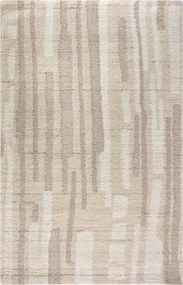 TAKEO - tappeto in lana avorio con decoro