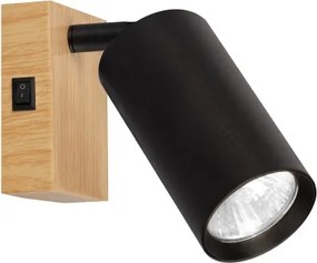 Brilagi - Faretto da parete SELE 1xGU10/30W/230V nero/finitura rovere