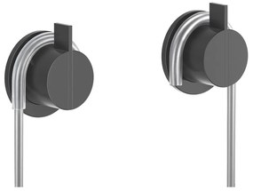 Mensola da bagno sospesa in acciaio inox color argento Origin - Metaltex